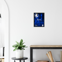 Load image into Gallery viewer, 'Trouble With A Plan' Blue Premium Matte Paper Metal Framed Poster
