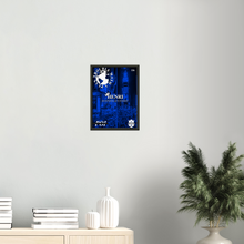 Load image into Gallery viewer, &#39;Trouble With A Plan&#39; Blue Premium Matte Paper Metal Framed Poster
