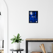 Load image into Gallery viewer, &#39;Trouble With A Plan&#39; Blue Premium Matte Paper Metal Framed Poster
