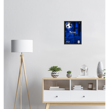 Load image into Gallery viewer, &#39;Trouble With A Plan&#39; Blue Premium Matte Paper Metal Framed Poster
